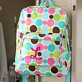 Personalized Initial Polka Dot Backpack, Name Polka Dot Backpack