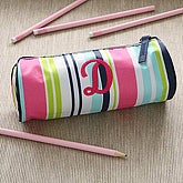 Personalized Monogram Pencil Case Set - Striped, Named Pencil Case Set - Stripes