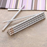Metallic Silver Pencils - Set of 12 - 5616