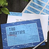 Personalized Moving Announcements - Blue Prints Design - 5676