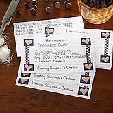 Custom Printed 3x5 Recipe Cards - Happiness Is, 4x6 Recipe Cards - Happiness Is