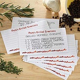 Personalized BBQ Grill Recipe Cards  - 5683