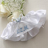 Personalized Satin Wedding Garter - 5693