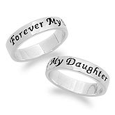 Forever My Daughter Sentiment Ring