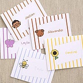 Kids Cartoon Graphic Personalized Note Card Set - 5738