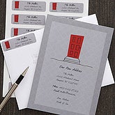 Personalized Rubber Address Stamp - Front Door, Red Door Personalized Moving Announcements