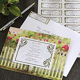 Floral Personalized Moving Announcement Cards, Personalized Address Stamps - Floral Border
