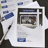 New Home Custom Personalized Address Stamp, Personalized New Home Photo Moving Announcements
