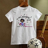 Flower Girl Character Personalized Fitted T-Shirt, Kids T-Shirt