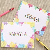 Crayon Time Personalized Kids Address Stamp
