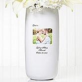 Personalized Wedding Photo Flower Vase - 5852