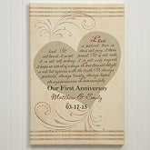 Personalized Wedding & Anniversary Canvas Art - Love Is Patient  - 5853
