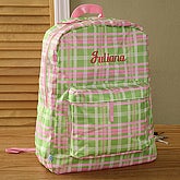 Mad About Plaid Personalized Backpack
