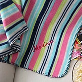 Sassy Stripe Personalized Fleece Throw