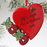 5973 - XOXO Christmas Heart© Personalized Ornament