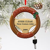 Christmas Ornaments >> Steer Clear? Personalized Ornament