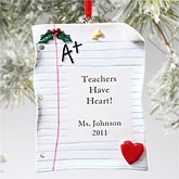 Personalized Teacher Christmas Ornaments - 5977