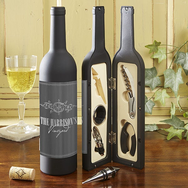 13756 Hampton Wine Bottle Personalized Wine Accessory 5pc Kit