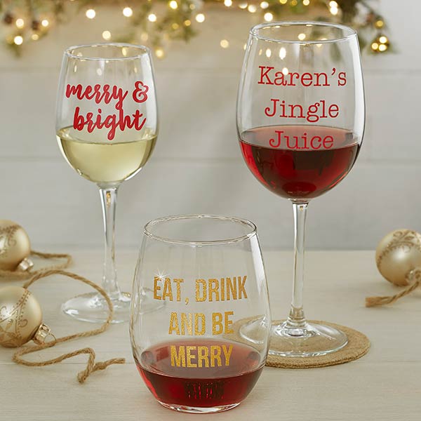 
Christmas Fun Wine Glasses