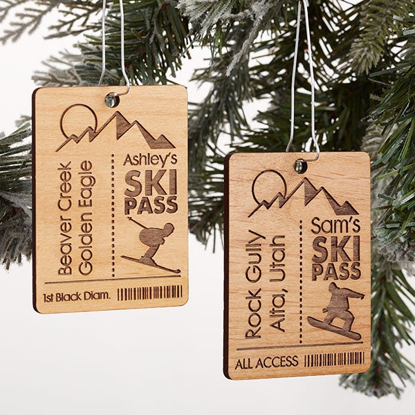 Ski Pass Ornament