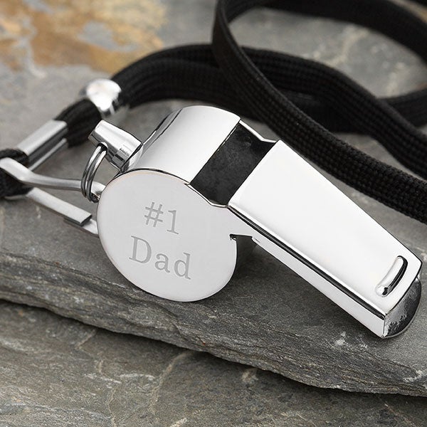 #1 Dad Engraved Whistle