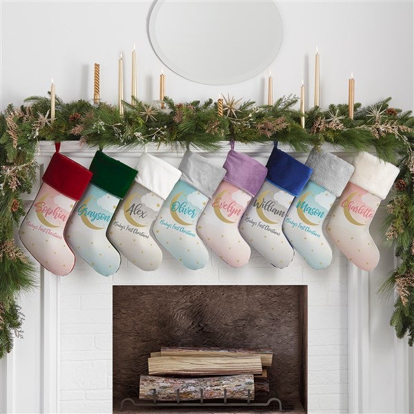 Beyond The Moon Personalized Baby's First Christmas Stockings