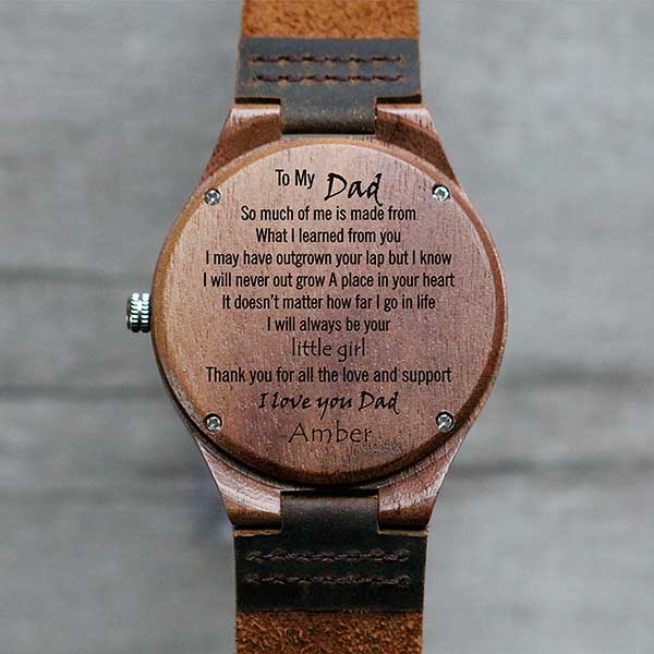 To My Dad Engraved Watch