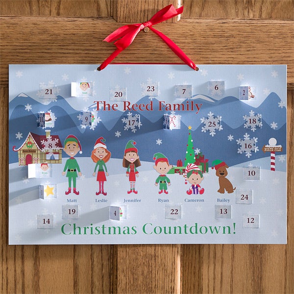 Personalized Christmas Countdown Calendar Personalized Christmas Countdown Calendar