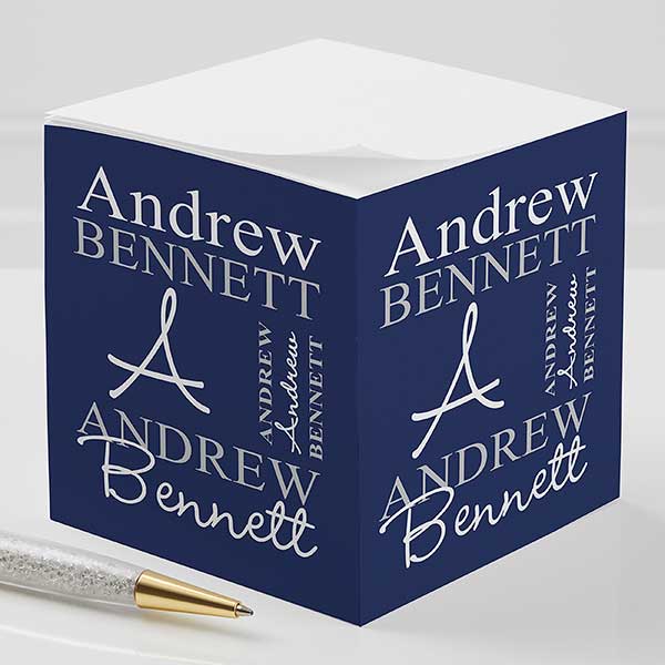 Personalized Sticky Note Cubes