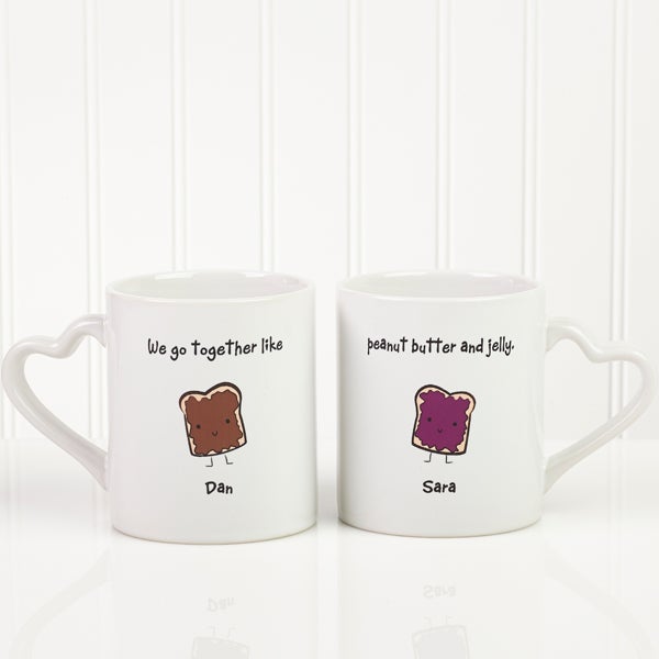 We Go Together Like... Personalized Mug Set