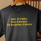 Personalized Black Clothes - Choose Custom Printed Text - 6062