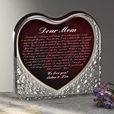 Personalized Letter Heart Sculpture with Mom Poem - 6095