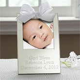 Personalized God Bless Silver Baby Frame Personalized God Bless Silver Baby Frame