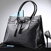 Cambridge Collection© Black Crocodile Tote