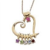 Mother's Heart Pendant - Sterling Silver