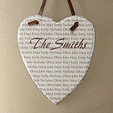 Family Name Personalized Heart Slate Wall Plaque - 6238
