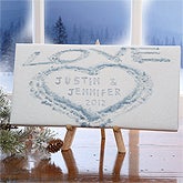 Writings In The Snow Personalized Canvas