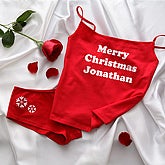 Christmas >> You Name It Personalized Red Holiday Underwear