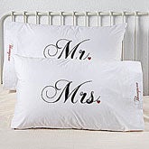 Personalized Pillowcase Set - Mr and Mrs Wedding Collection - 6407 Personalized Pillowcase Set - Mr and Mrs Wedding Collection - 6407