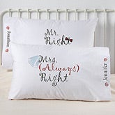 Mr & Mrs Right Personalized Wedding Pillowcases - 6466 Mr & Mrs Right Personalized Wedding Pillowcases - 6466
