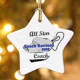 All Star Coach© Personalized Ornament