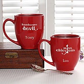 Handsome Devil Men's Personalized Coffee Mug, & Miss Chievous Personalized Coffee Mug Set, Miss Chievous Women's Personalized Coffee Mug