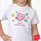 Personalized Valentine's Day Kids T-Shirt - Candy Hearts