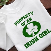 Personalized Property Of Irish Shamrock Men's T-Shirt