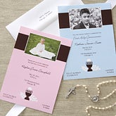 Bless This Child Boy's Personalized Communion Invitations