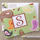 Paisley Monogram Personalized Note Cards - 6634