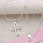 Cross Necklaces With Birthstones