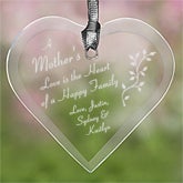 Mother's Love Personalized Mother's Day Glass Ornament - 6708