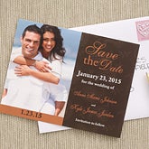 Photo Save The Date Cards for Weddings - Paisley