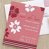 Tropical Flower Custom Save The Date Cards